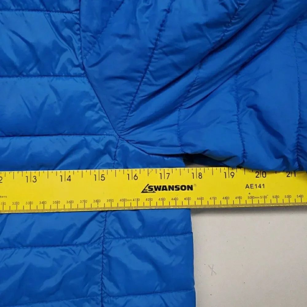 Gap Kids Medium 8 Puffer Jacket Hooded Blue Primaloft Cold Control Lightweight - Picture 8 of 11